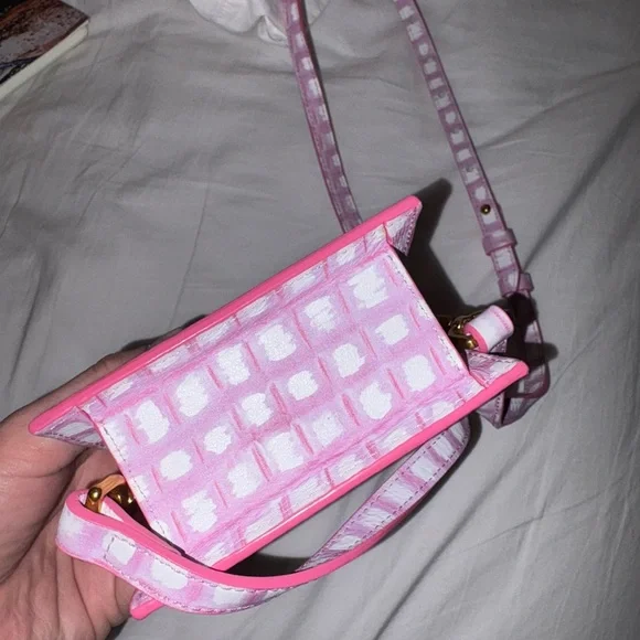 Jacquemus Le Chiquito Pink Checkered Women's mini Handbag - Picture 3 of 7
